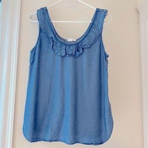 GAP chambray denim tank top size Sm NWOT